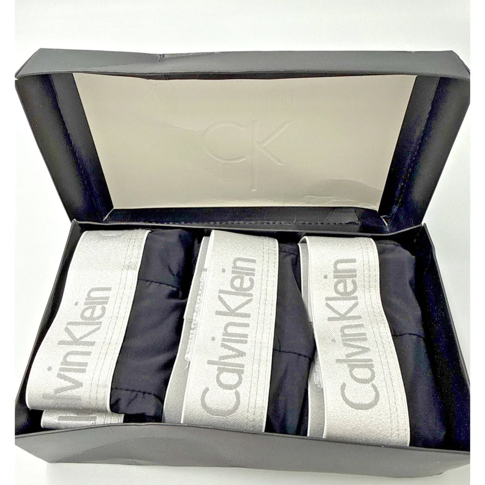 Calvin Klein Liquid Stretch Microfiber Boxer Briefs - Large - NB1196 - Set of 3
